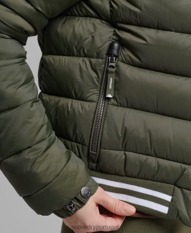 jaqueta bomber fuji mulheres verde roupas Superdry 2208H5652