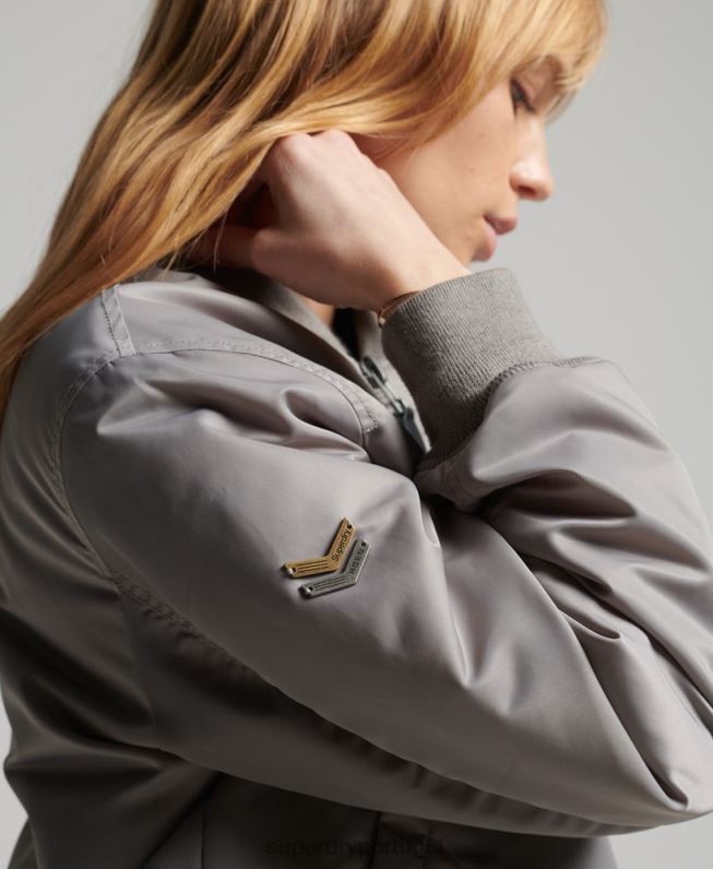 jaqueta bomber ma1 mulheres cinza roupas Superdry 2208H5699