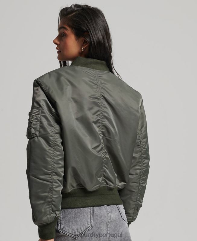 jaqueta bomber ma1 mulheres verde roupas Superdry 2208H5644