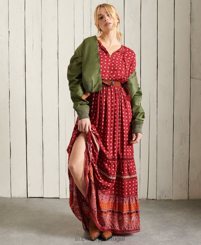 jaqueta bomber ma1 mulheres verde roupas Superdry 2208H5656