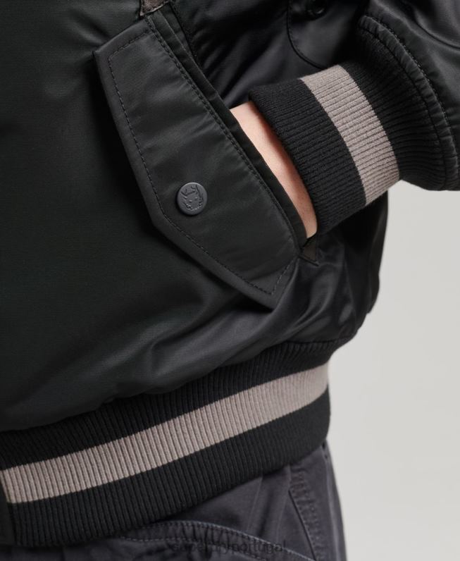 jaqueta bomber ma-1 oportunista mulheres preto roupas Superdry 2208H5661
