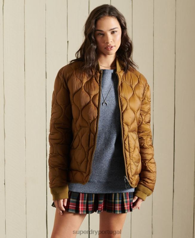 jaqueta bomber oversized mulheres bronzeado roupas Superdry 2208H5562