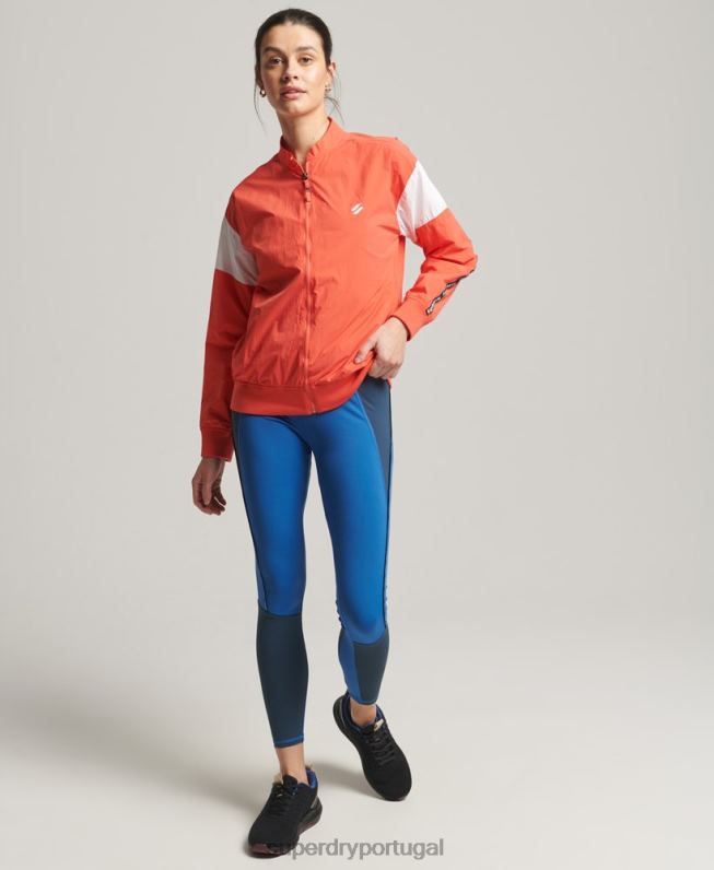 jaqueta bomber oversized train mulheres coral roupas Superdry 2208H5489