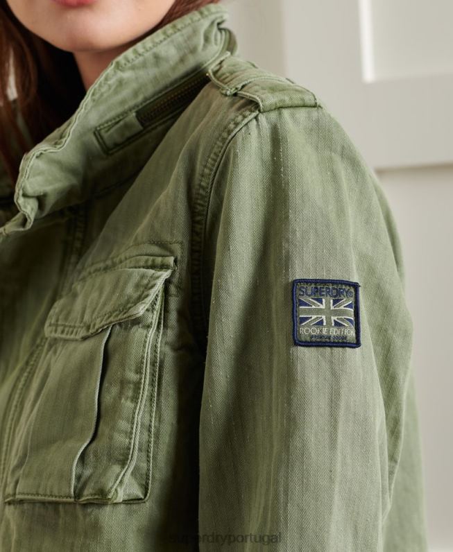 jaqueta camari rookie mulheres verde roupas Superdry 2208H5681