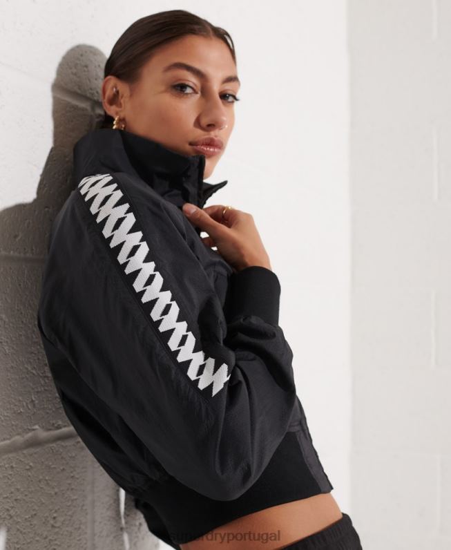 jaqueta code energy sd-windrunner mulheres preto roupas Superdry 2208H5575