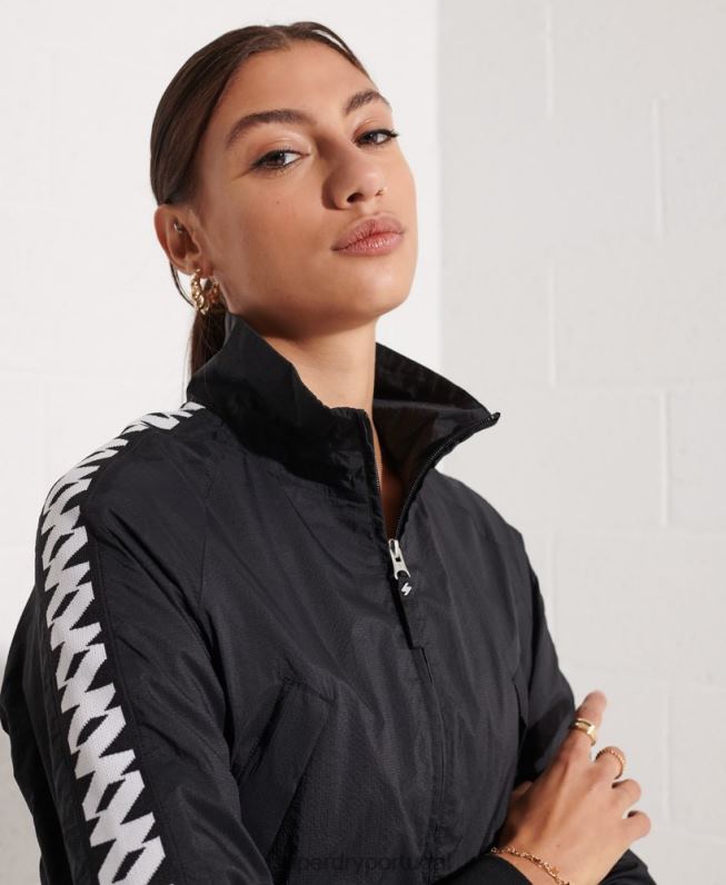 jaqueta code energy sd-windrunner mulheres preto roupas Superdry 2208H5575