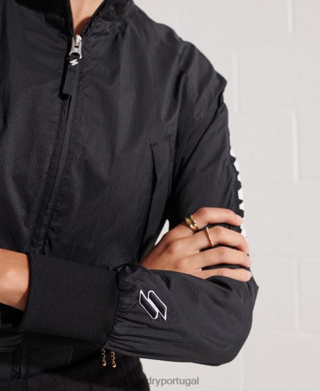 jaqueta code energy sd-windrunner mulheres preto roupas Superdry 2208H5575