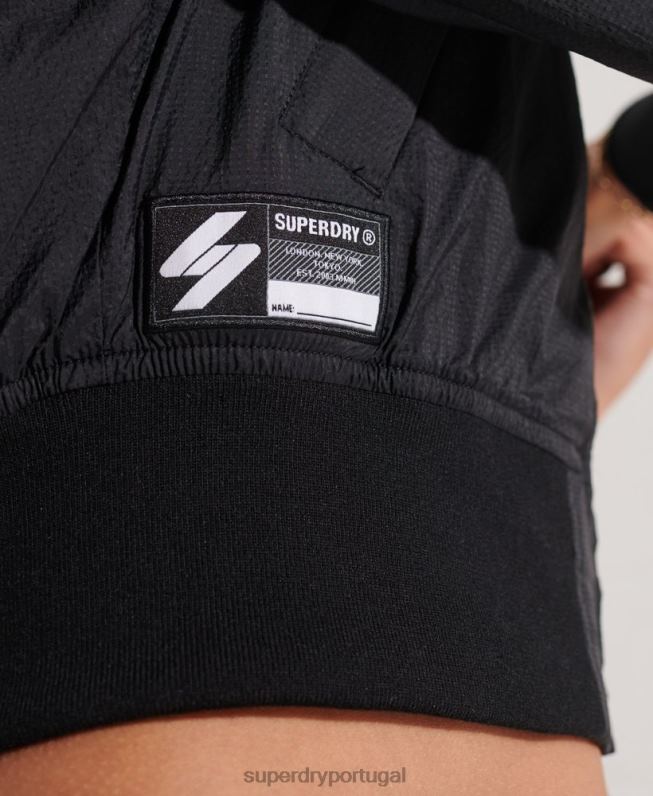jaqueta code energy sd-windrunner mulheres preto roupas Superdry 2208H5575