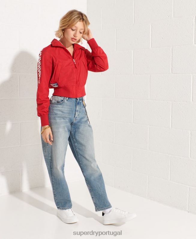 jaqueta code energy sd-windrunner mulheres vermelho roupas Superdry 2208H5670