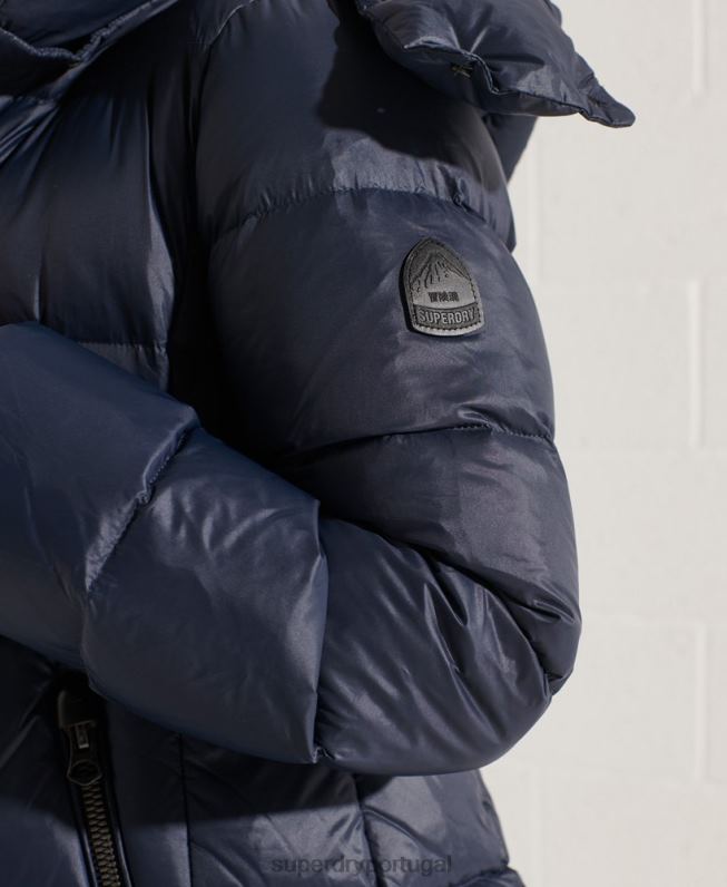 jaqueta com capuz montanha mulheres marinha roupas Superdry 2208H5598