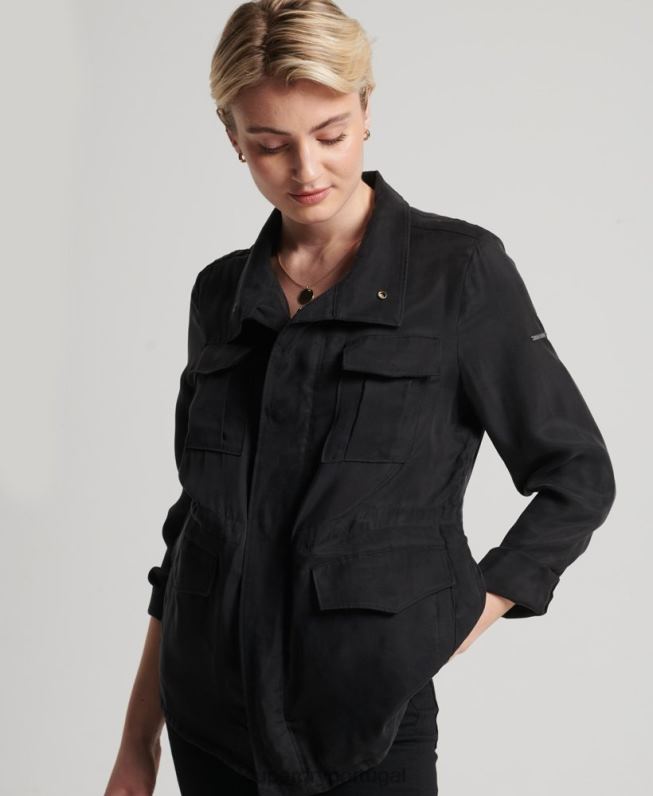 jaqueta cupro m65 mulheres preto roupas Superdry 2208H3613