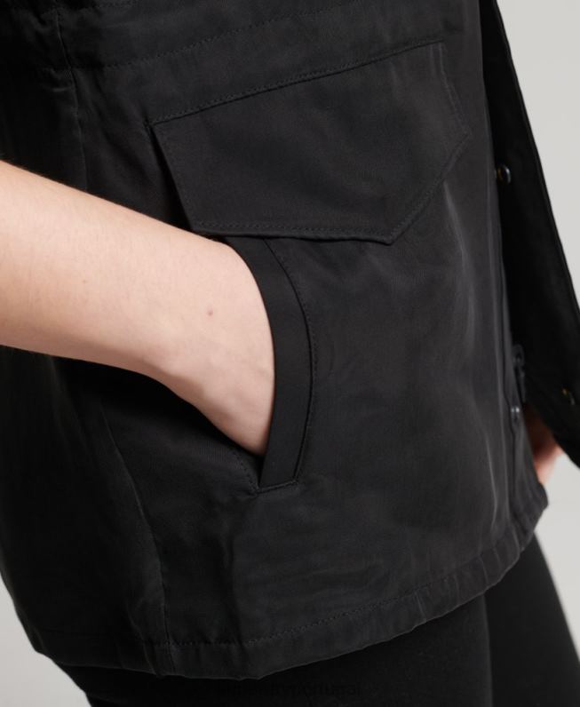 jaqueta cupro m65 mulheres preto roupas Superdry 2208H3613