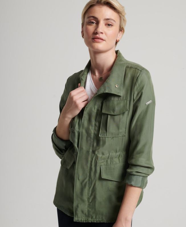 jaqueta cupro m65 mulheres verde roupas Superdry 2208H3544