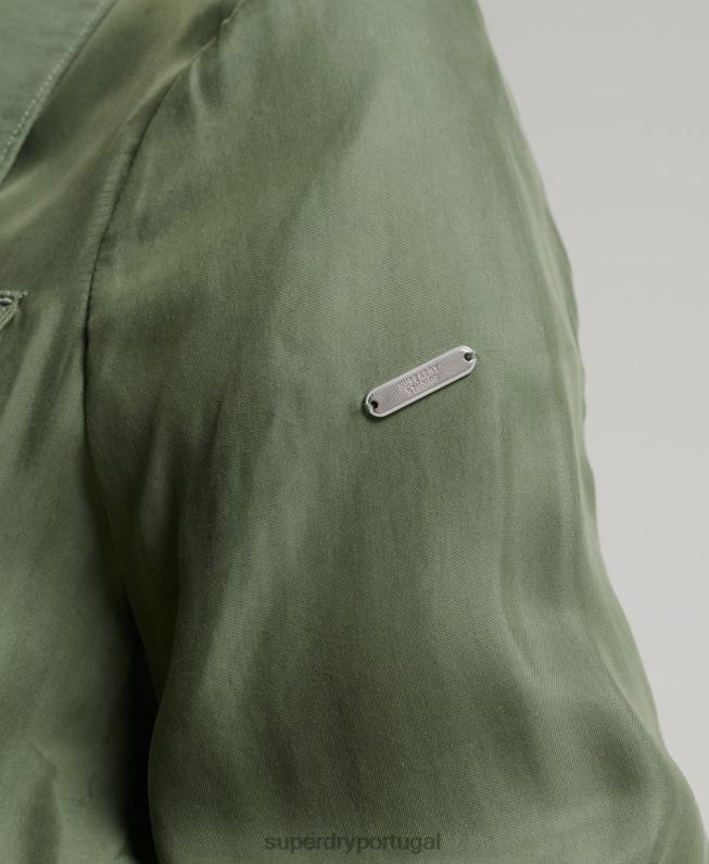 jaqueta cupro m65 mulheres verde roupas Superdry 2208H3544
