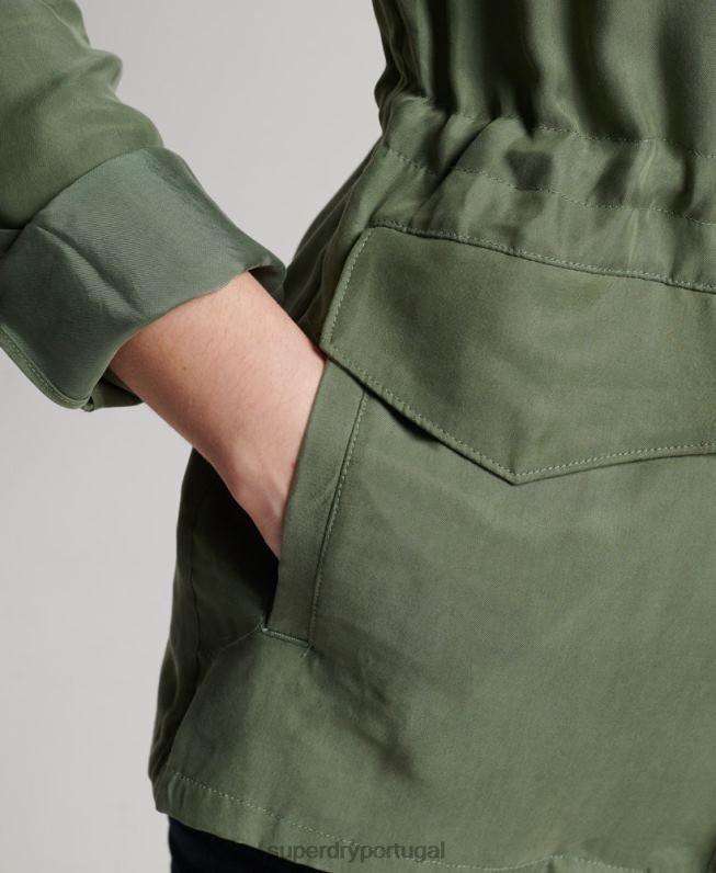 jaqueta cupro m65 mulheres verde roupas Superdry 2208H3544