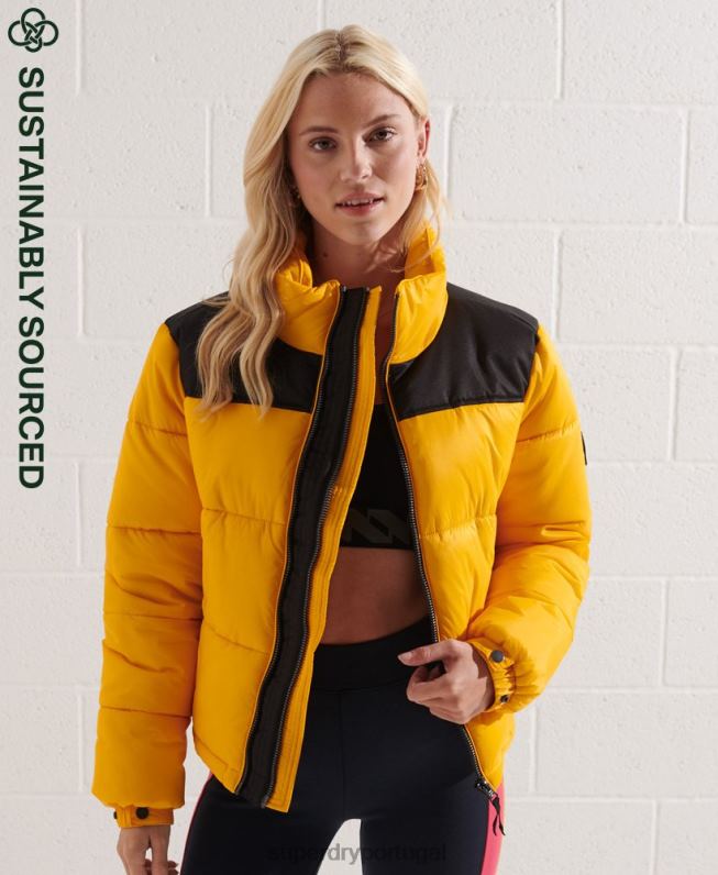 jaqueta de código mulheres amarelo roupas Superdry 2208H5477