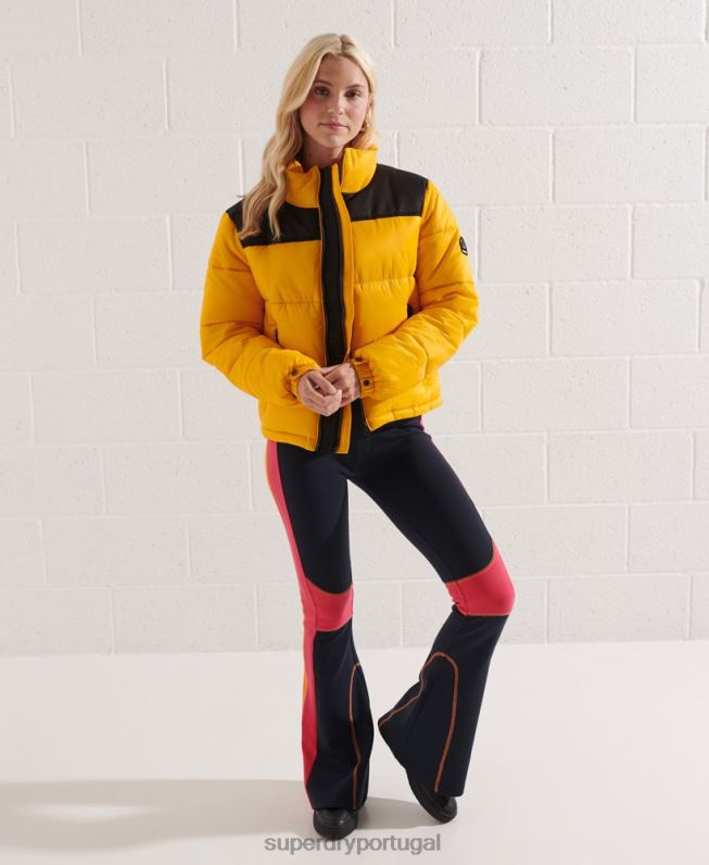 jaqueta de código mulheres amarelo roupas Superdry 2208H5477