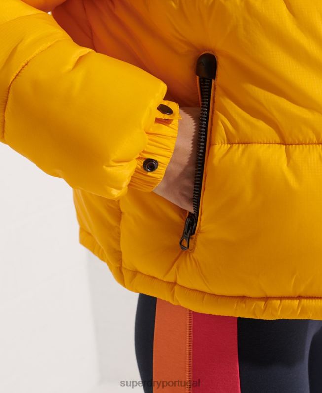 jaqueta de código mulheres amarelo roupas Superdry 2208H5477