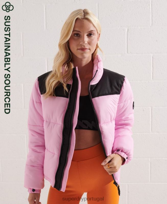 jaqueta de código mulheres rosa roupas Superdry 2208H5601
