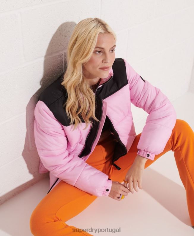 jaqueta de código mulheres rosa roupas Superdry 2208H5601
