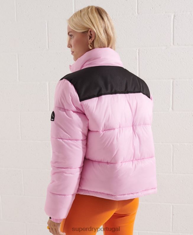jaqueta de código mulheres rosa roupas Superdry 2208H5601