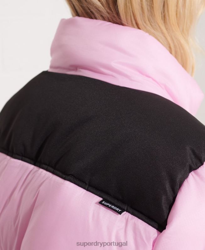 jaqueta de código mulheres rosa roupas Superdry 2208H5601