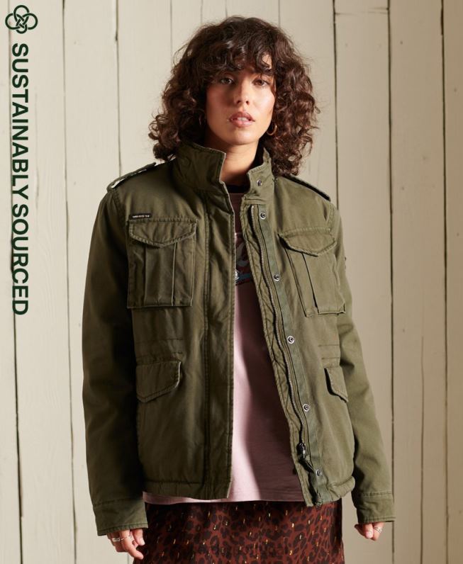 jaqueta de campo premium m65 mulheres verde roupas Superdry 2208H5595