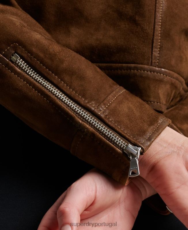 jaqueta de camurça do deserto mulheres marrom roupas Superdry 2208H3541