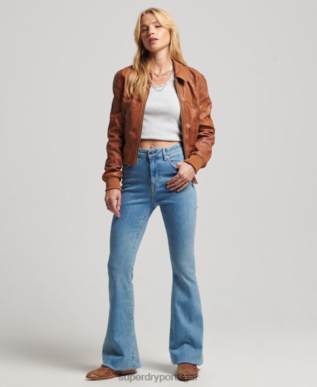 jaqueta de clube indie mulheres bronzeado roupas Superdry 2208H5417