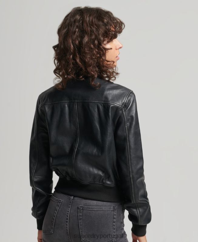 jaqueta de clube indie mulheres preto roupas Superdry 2208H5413