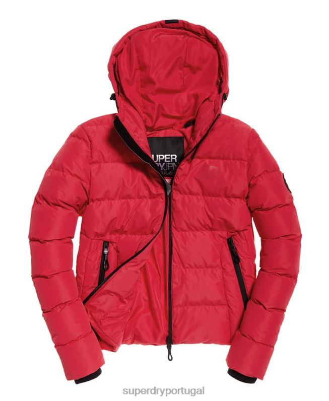 jaqueta de ícone de baiacu de espírito mulheres vermelho roupas Superdry 2208H3831