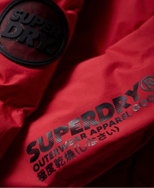 jaqueta de ícone de baiacu de espírito mulheres vermelho roupas Superdry 2208H3831