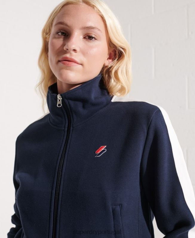 jaqueta de faixa de código mulheres marinha roupas Superdry 2208H5519