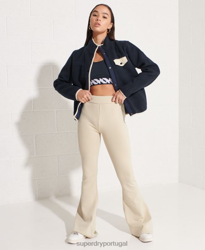 jaqueta de lã de expedição mulheres marinha roupas Superdry 2208H6056