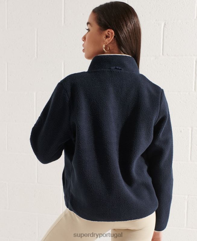 jaqueta de lã de expedição mulheres marinha roupas Superdry 2208H6056