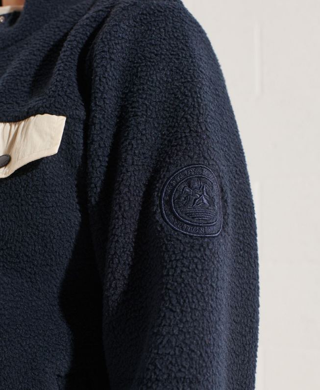 jaqueta de lã de expedição mulheres marinha roupas Superdry 2208H6056