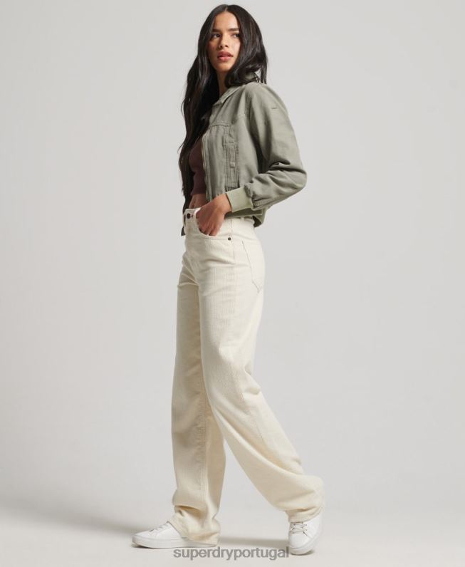 jaqueta de lona de clube indie mulheres verde roupas Superdry 2208H1956