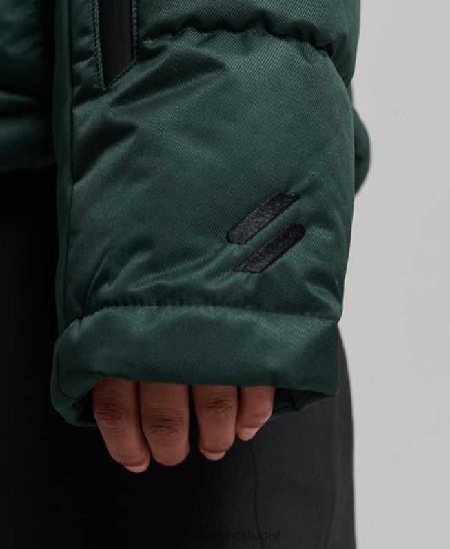 jaqueta de luxo de neve mulheres verde roupas Superdry 2208H3680