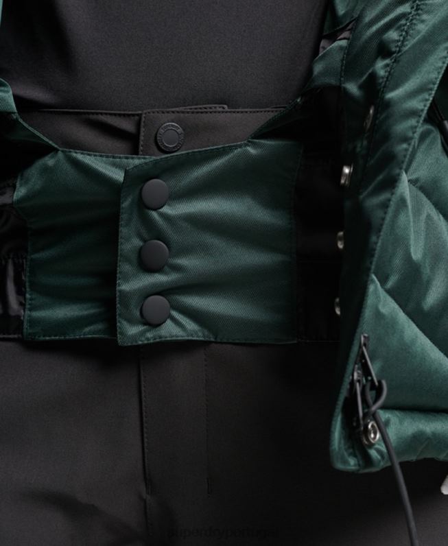jaqueta de luxo de neve mulheres verde roupas Superdry 2208H3680