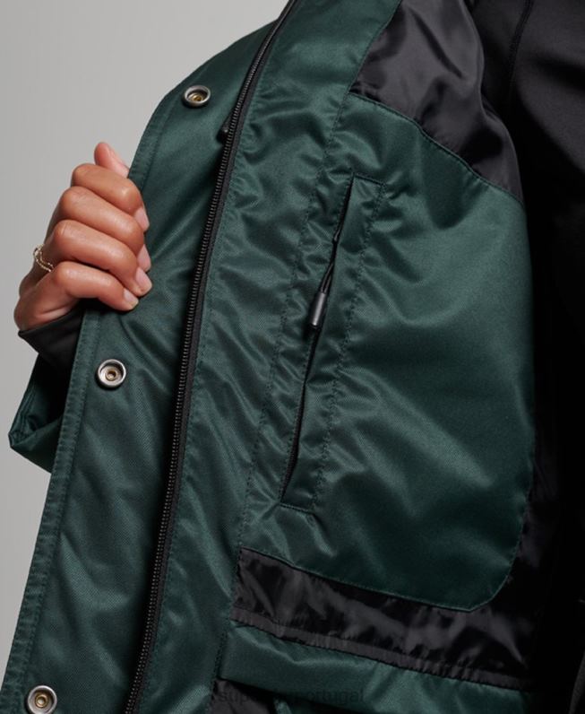 jaqueta de luxo de neve mulheres verde roupas Superdry 2208H3680