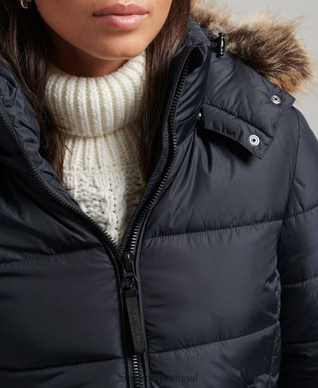 jaqueta de luxo fuji com capuz de montanha mulheres marinha roupas Superdry 2208H5559