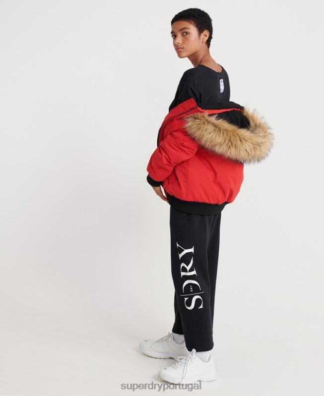 jaqueta de microfibra mulheres vermelho roupas Superdry 2208H5685