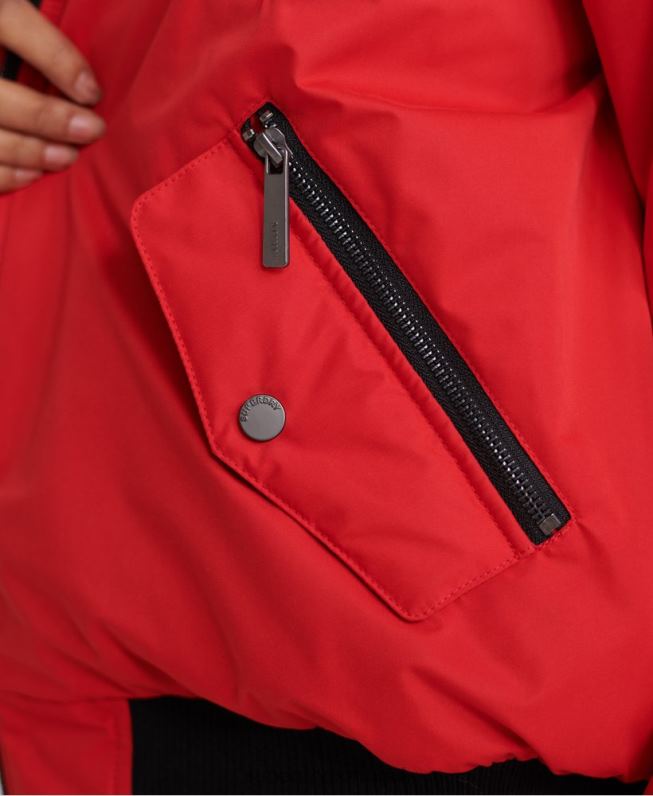 jaqueta de microfibra mulheres vermelho roupas Superdry 2208H5685