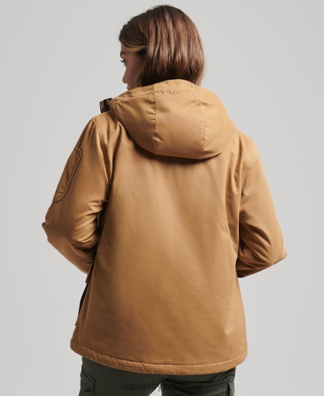 jaqueta de microfibra sd-wind mulheres marrom roupas Superdry 2208H5611