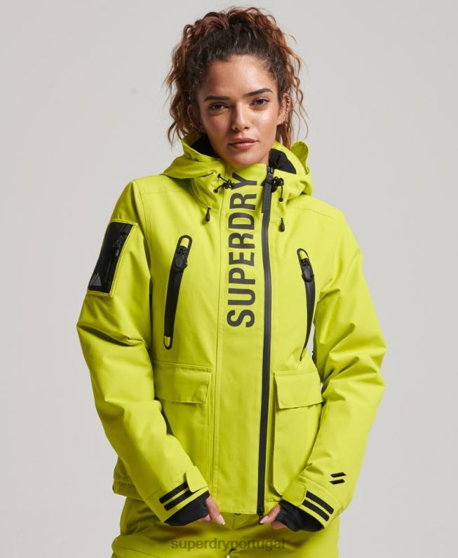 jaqueta de resgate final mulheres amarelo roupas Superdry 2208H3563