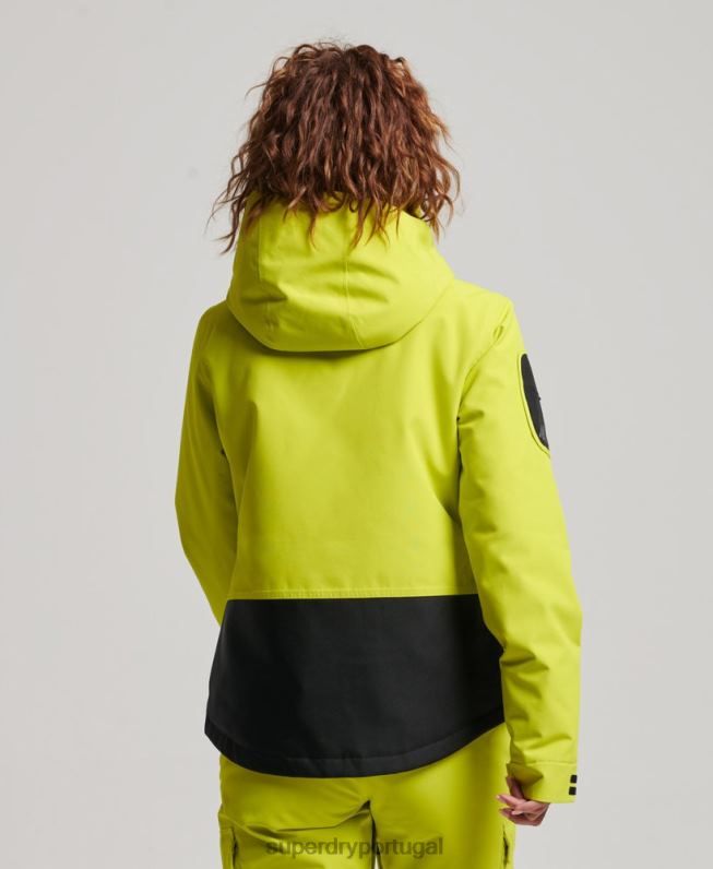 jaqueta de resgate final mulheres amarelo roupas Superdry 2208H3563