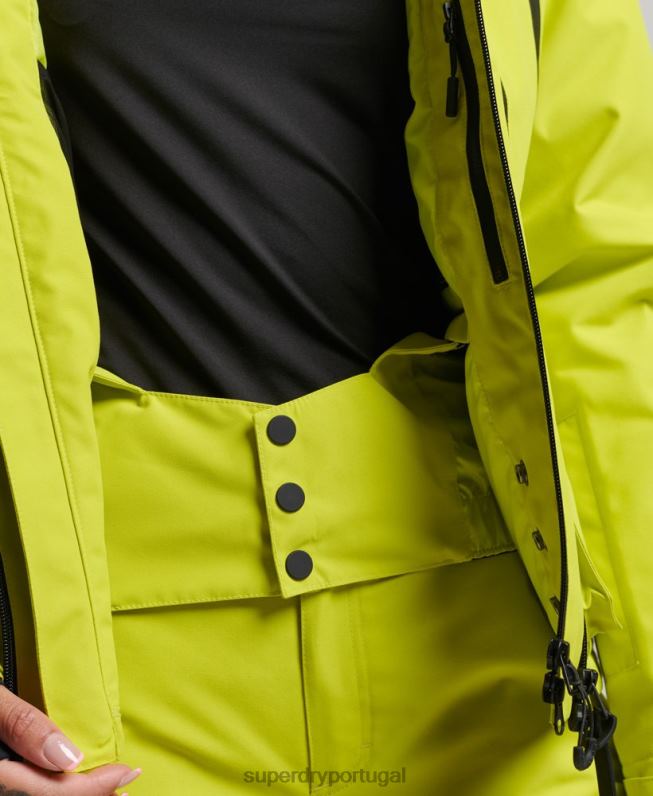 jaqueta de resgate final mulheres amarelo roupas Superdry 2208H3563