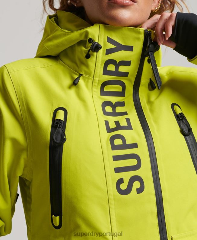 jaqueta de resgate final mulheres amarelo roupas Superdry 2208H3563