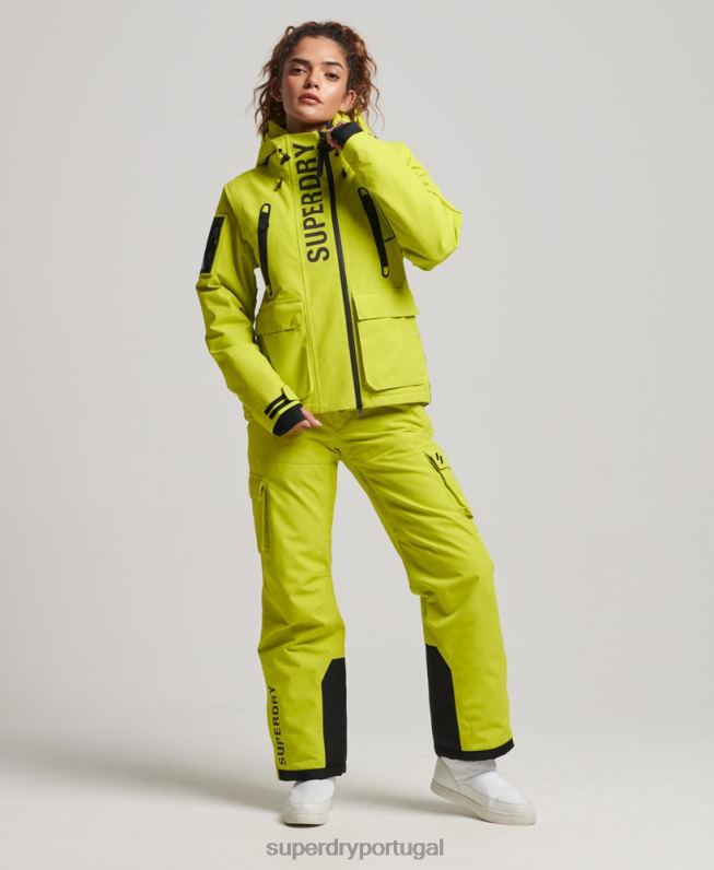 jaqueta de resgate final mulheres amarelo roupas Superdry 2208H3563