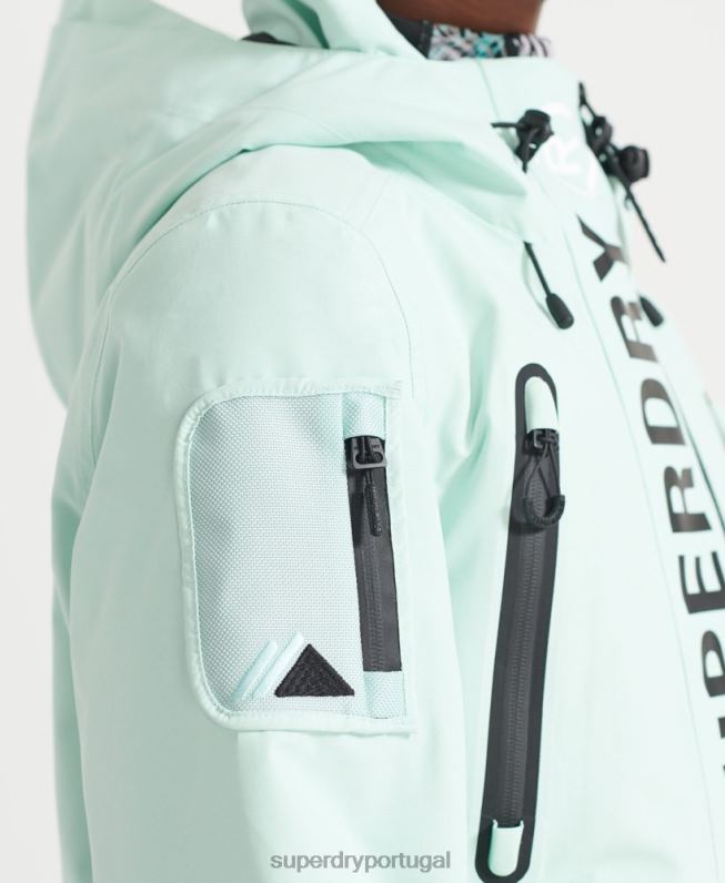 jaqueta de resgate final mulheres azul claro roupas Superdry 2208H5459